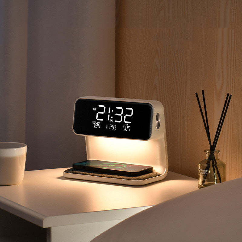 3-in-1 Bedlamp met Draadloze Oplader, LCD Wekker & Touch Dimbare LED Verlichting voor Ultiem Comfort-DeWoonVallei-DeWoonVallei