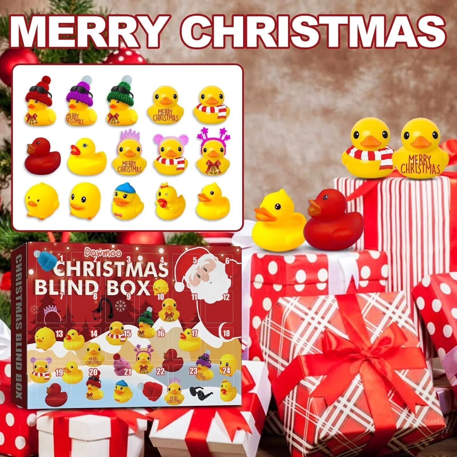 Adventskalender – Eendjes Voor Kerst 2025-Vermaak & huidige evenementen > Cadeaus & souvenirs > Cadeausets & geschenkverpakkingen > Adventskalenders-DeWoonVallei-DeWoonVallei