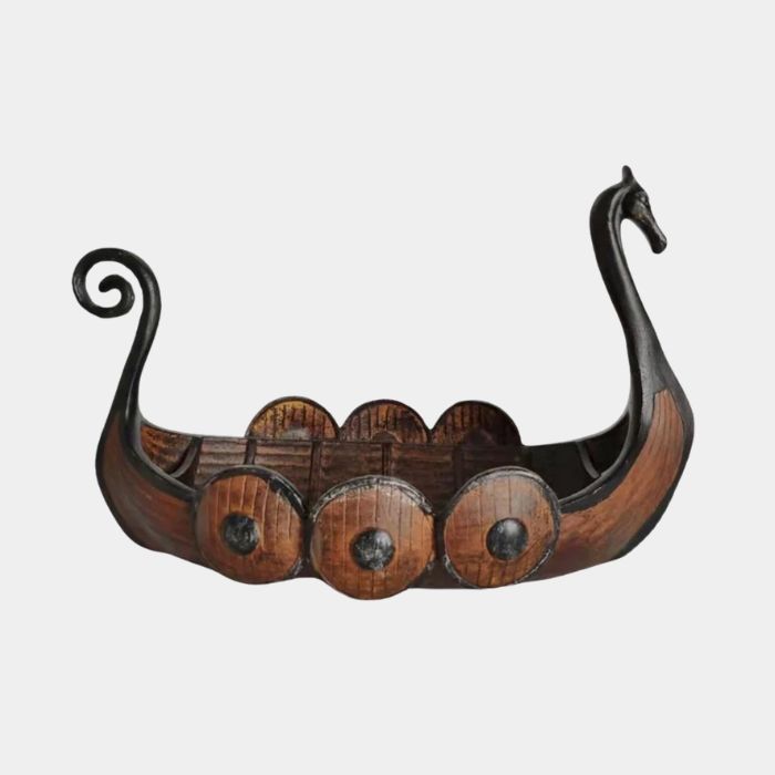 Antieke Viking Schip Organizer – Handgemaakt Design & Historische Woondecoratie-Home & Garden-DeWoonVallei-DeWoonVallei