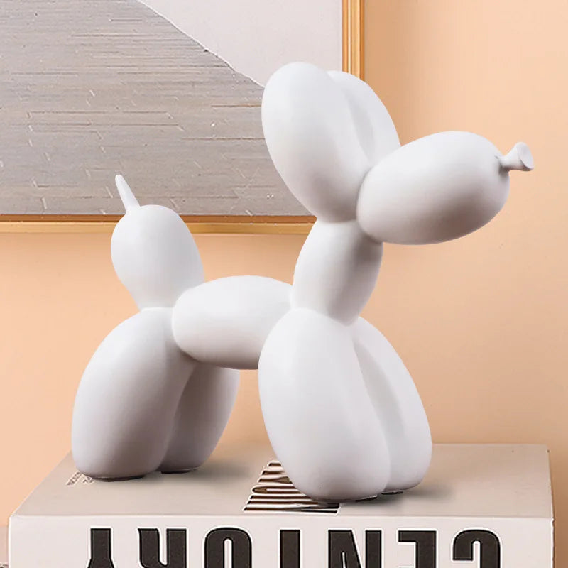 Ballon Hond Beeld – Modern Scandinavisch Design & Speelse Tafeldecoratie-Home & Garden-DeWoonVallei-Wit-DeWoonVallei