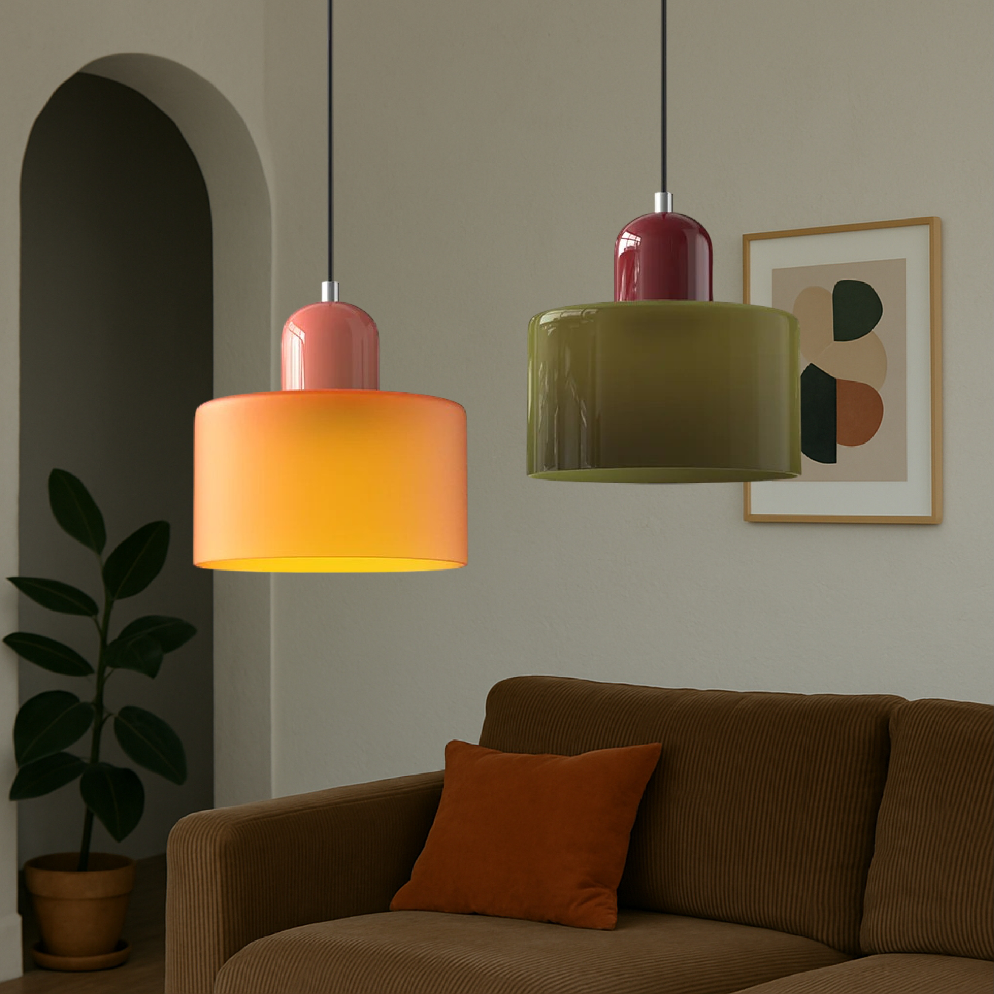 Creatieve Bauhaus Hanglamp – Geometrisch Design met Warme LED-verlichting-DeWoonVallei-DeWoonVallei