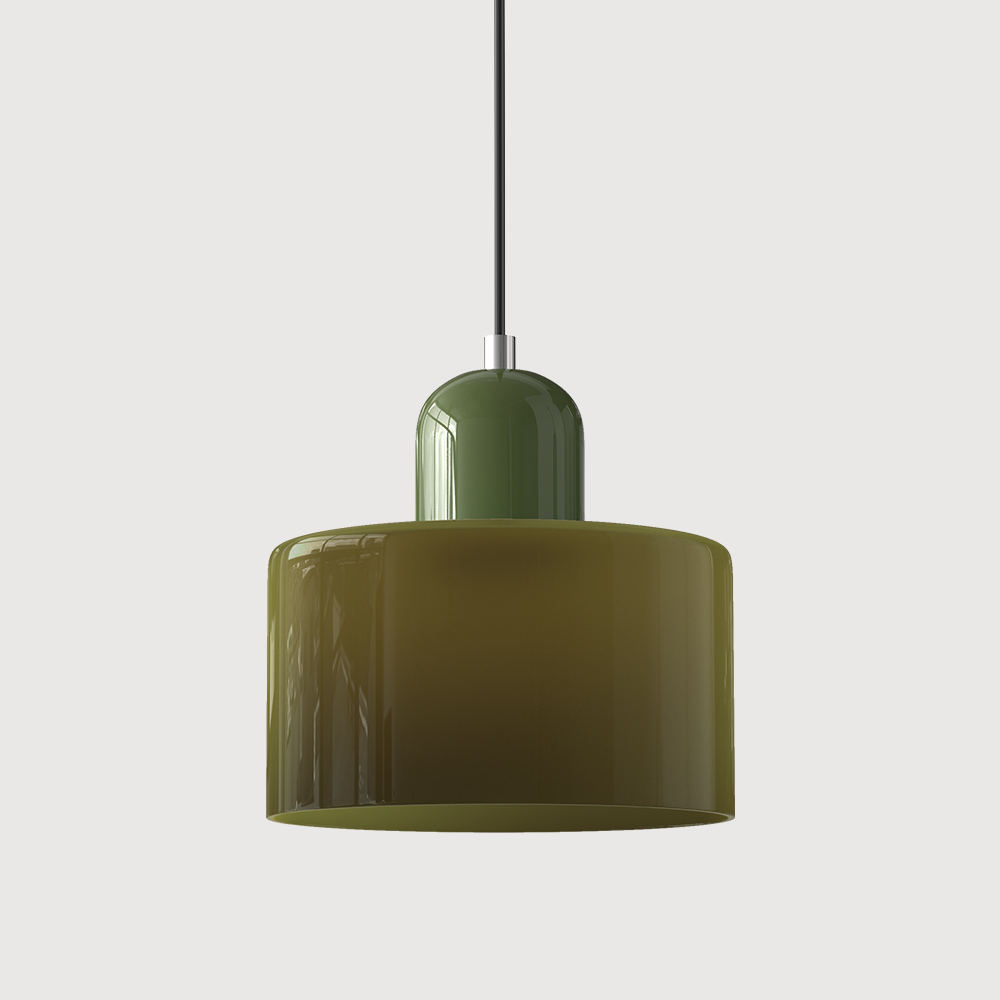 Creatieve Bauhaus Hanglamp – Geometrisch Design met Warme LED-verlichting-DeWoonVallei-Matgroen-Groen-DeWoonVallei