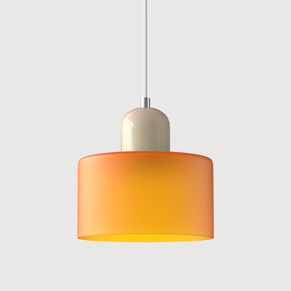 Creatieve Bauhaus Hanglamp – Geometrisch Design met Warme LED-verlichting-DeWoonVallei-Oranje-Beige-DeWoonVallei