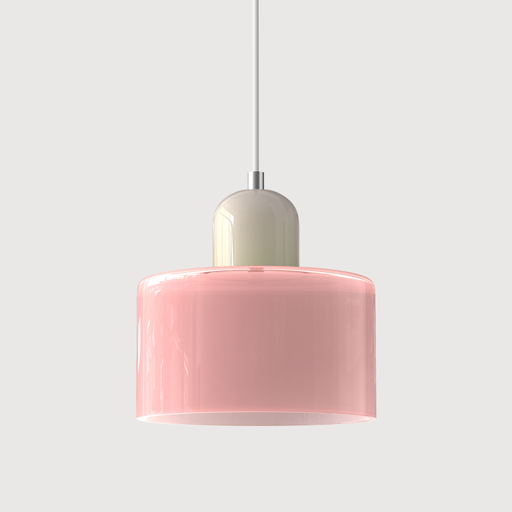 Creatieve Bauhaus Hanglamp – Geometrisch Design met Warme LED-verlichting-DeWoonVallei-Roze-Beige-DeWoonVallei