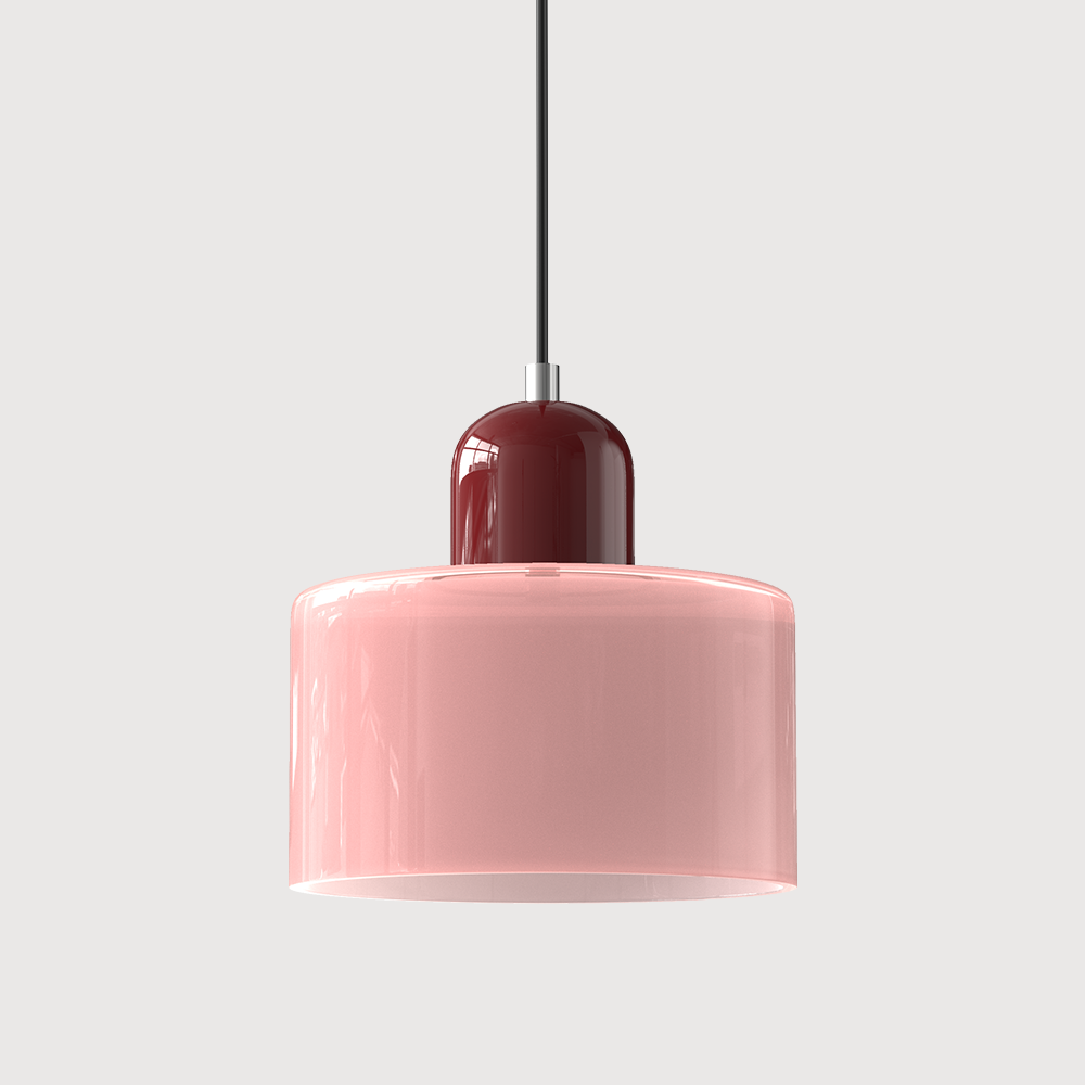 Creatieve Bauhaus Hanglamp – Geometrisch Design met Warme LED-verlichting-DeWoonVallei-Roze-Rood-DeWoonVallei