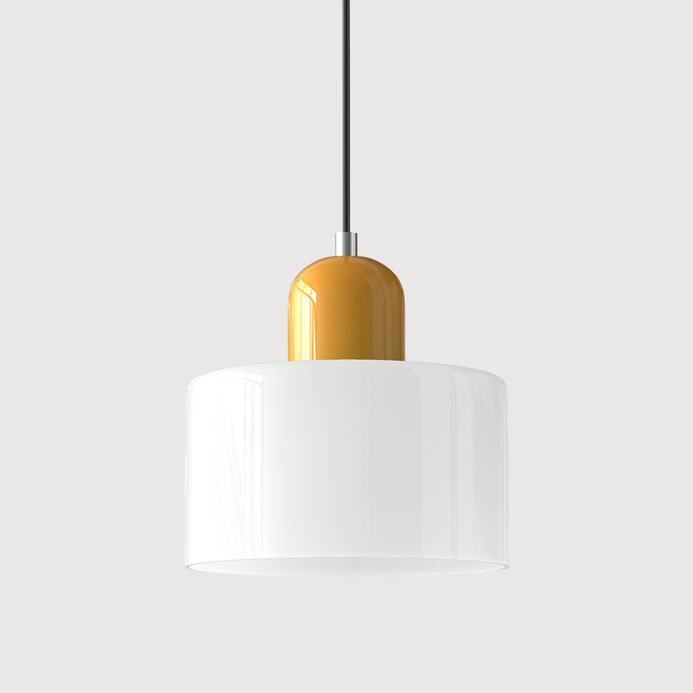 Creatieve Bauhaus Hanglamp – Geometrisch Design met Warme LED-verlichting-DeWoonVallei-Wit-Geel-DeWoonVallei