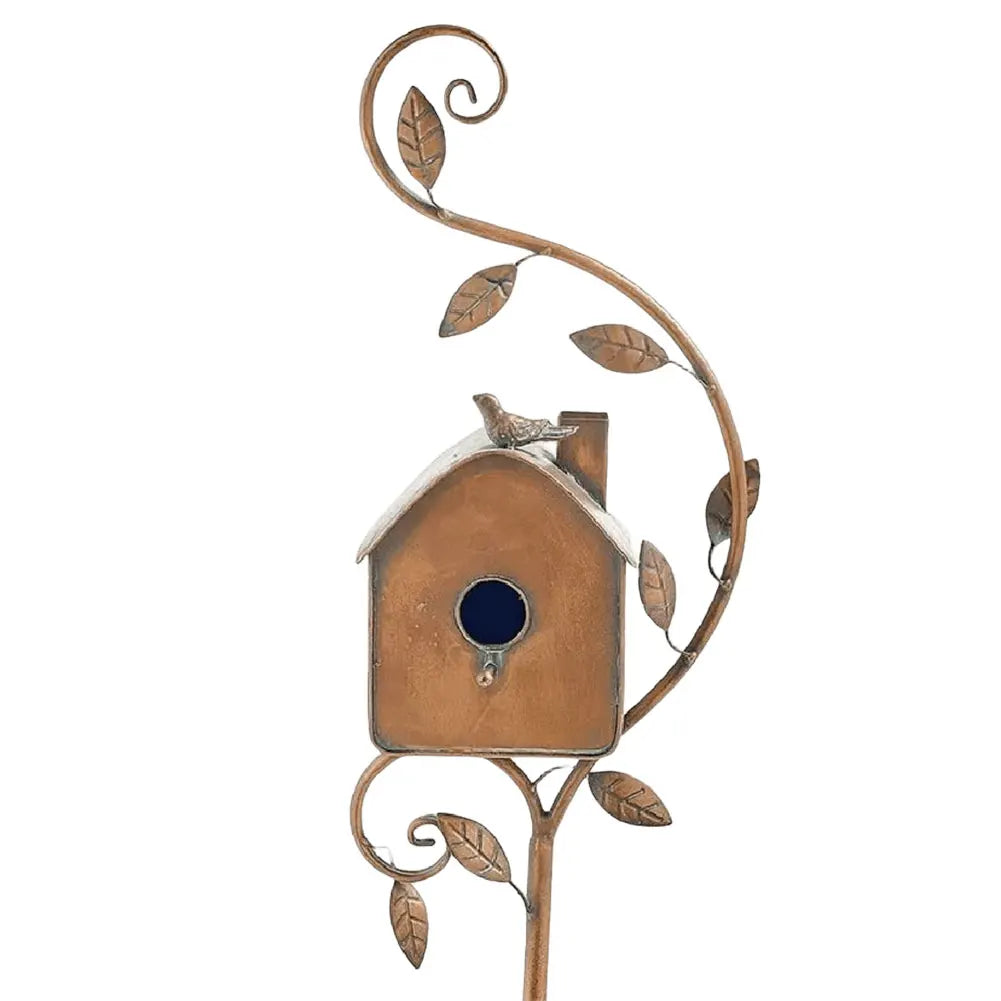 Decoratief Vogelhuis op Paal – Handgemaakt Design & Weerbestendige Tuinversiering-Home & Garden-DeWoonVallei-B-DeWoonVallei