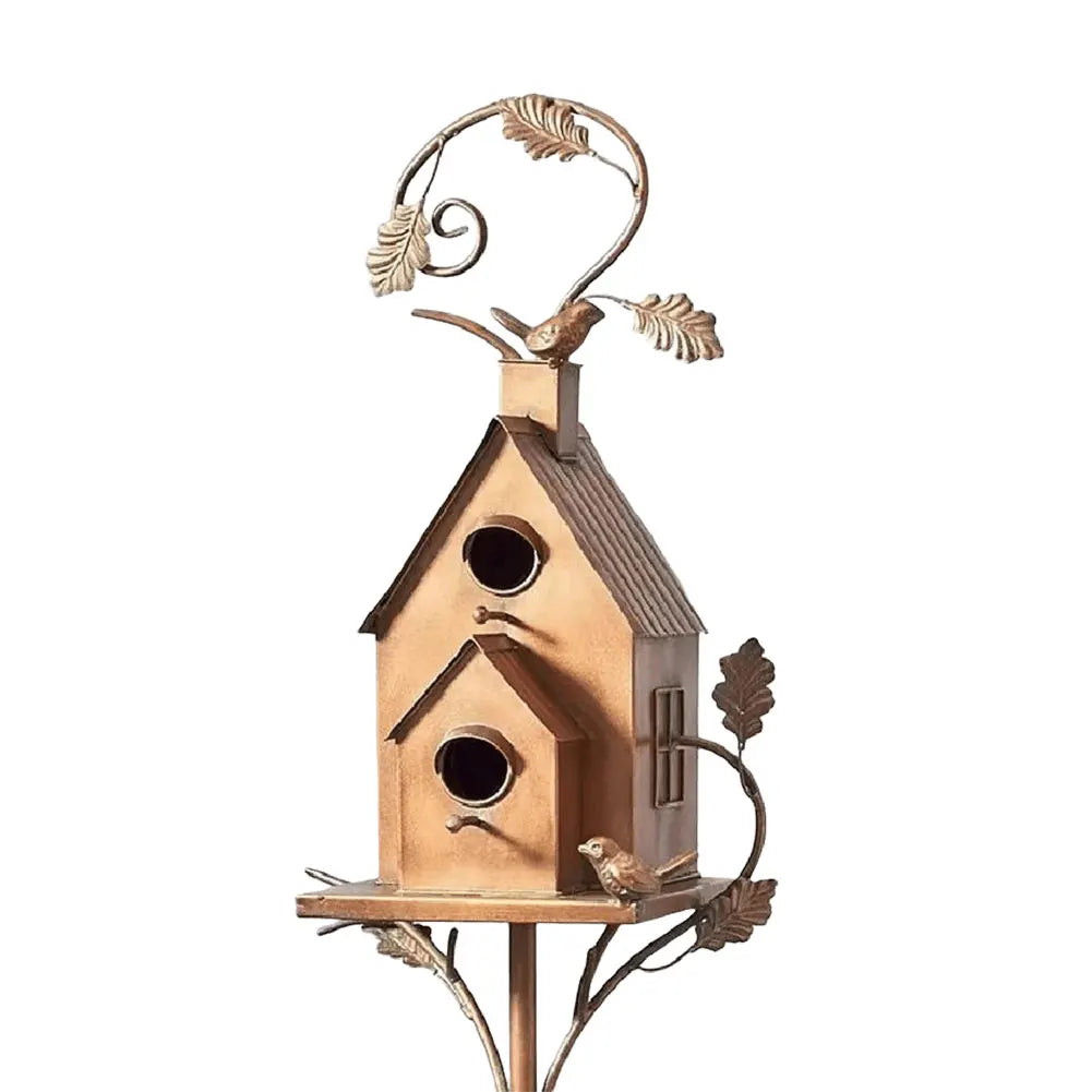 Decoratief Vogelhuis op Paal – Handgemaakt Design & Weerbestendige Tuinversiering-Home & Garden-DeWoonVallei-C-DeWoonVallei
