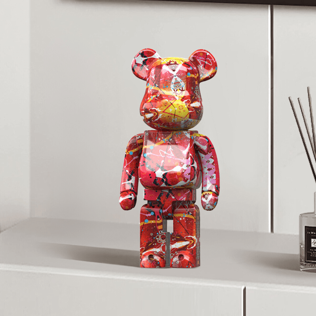 Decoratieve Beer Figurine – Kleurrijk Design & Speelse Woondecoratie-Figurines-DeWoonVallei-E-DeWoonVallei