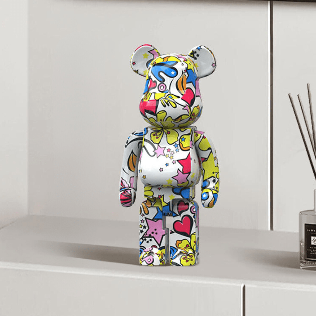 Decoratieve Beer Figurine – Kleurrijk Design & Speelse Woondecoratie-Figurines-DeWoonVallei-H-DeWoonVallei