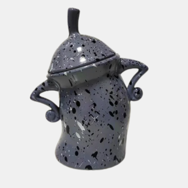 Decoratieve Opbergpot met Speels Design & Grote Capaciteit-Home & Garden-DeWoonVallei-Grijs-DeWoonVallei