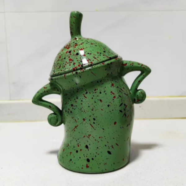 Decoratieve Opbergpot met Speels Design & Grote Capaciteit-Home & Garden-DeWoonVallei-Olijf groen-DeWoonVallei