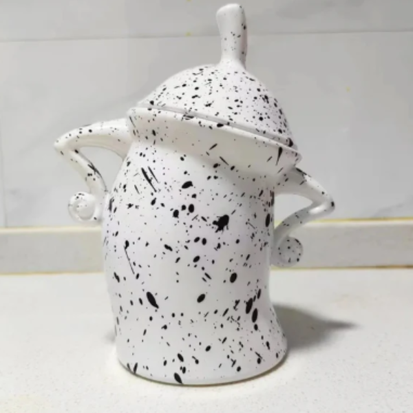 Decoratieve Opbergpot met Speels Design & Grote Capaciteit-Home & Garden-DeWoonVallei-Wit-DeWoonVallei