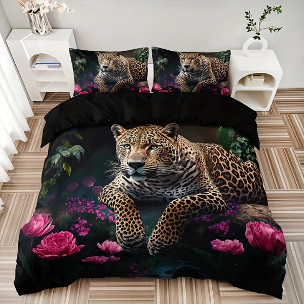 Digitale Dierenprint Beddenset Zacht, Gezellig & Stijlvol Comfort voor Elk Seizoen-Bedding-DeWoonVallei-200cm*200cm-DeWoonVallei