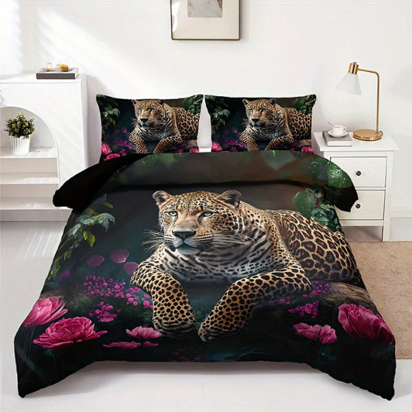 Digitale Dierenprint Beddenset Zacht, Gezellig & Stijlvol Comfort voor Elk Seizoen-Bedding-DeWoonVallei-230cm*220cm-DeWoonVallei