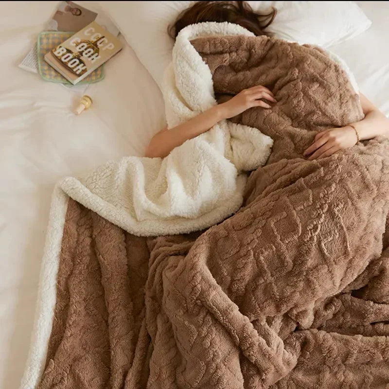 Dikke Microvezel Fleece Deken – Dubbelzijdig Warm & Superzacht Comfort-Home Decor-DeWoonVallei-Donkerbruin-70x100cm-DeWoonVallei