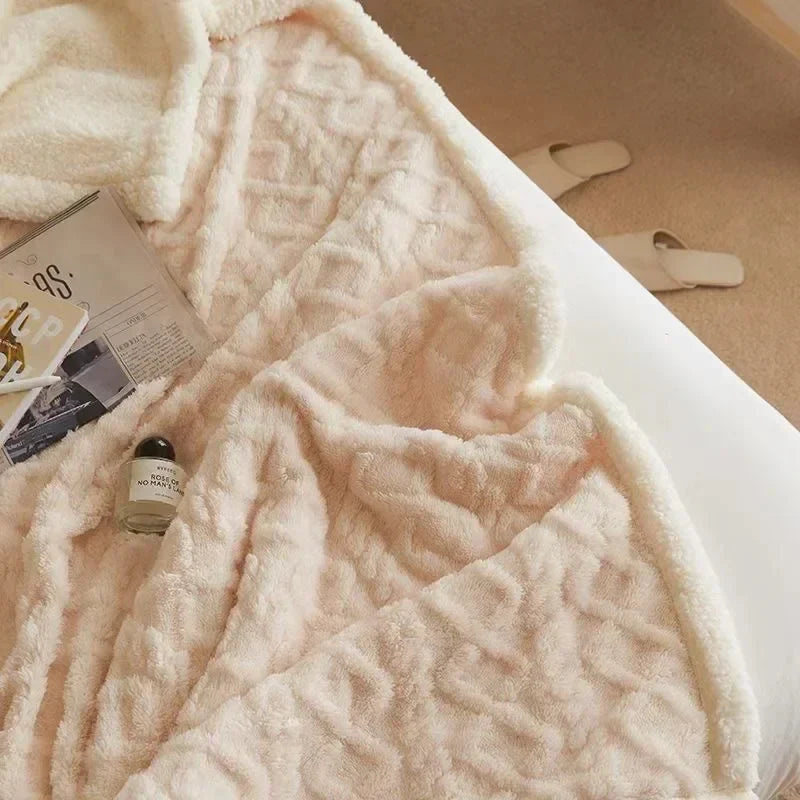 Dikke Microvezel Fleece Deken – Dubbelzijdig Warm & Superzacht Comfort-Home Decor-DeWoonVallei-Wit-70x100cm-DeWoonVallei