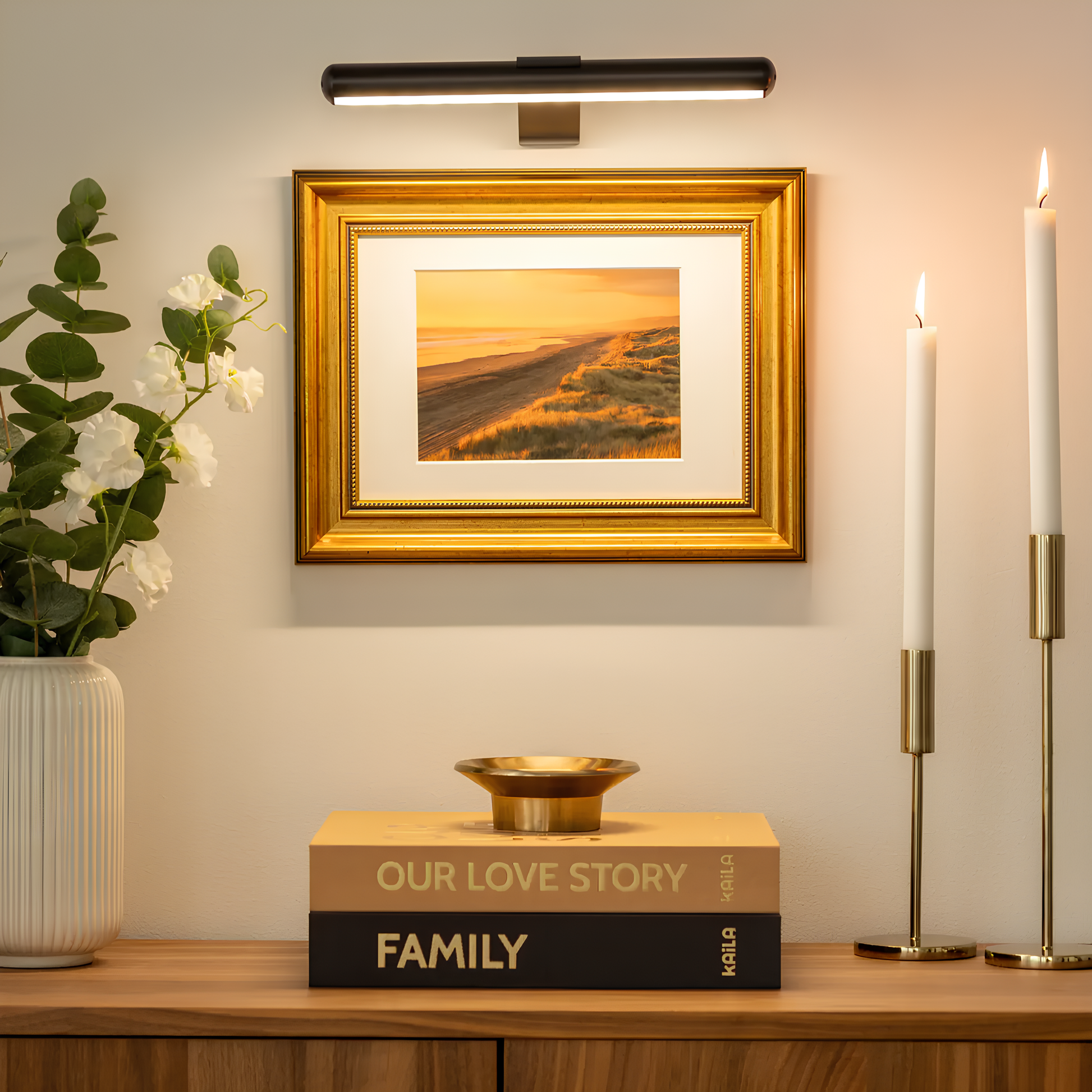 Draadloze Oplaadbare LED Schilderijverlichting met Afstandsbediening – Verstelbare, Dimbare Verlichting voor Kunst en Decoratie-DeWoonVallei-DeWoonVallei