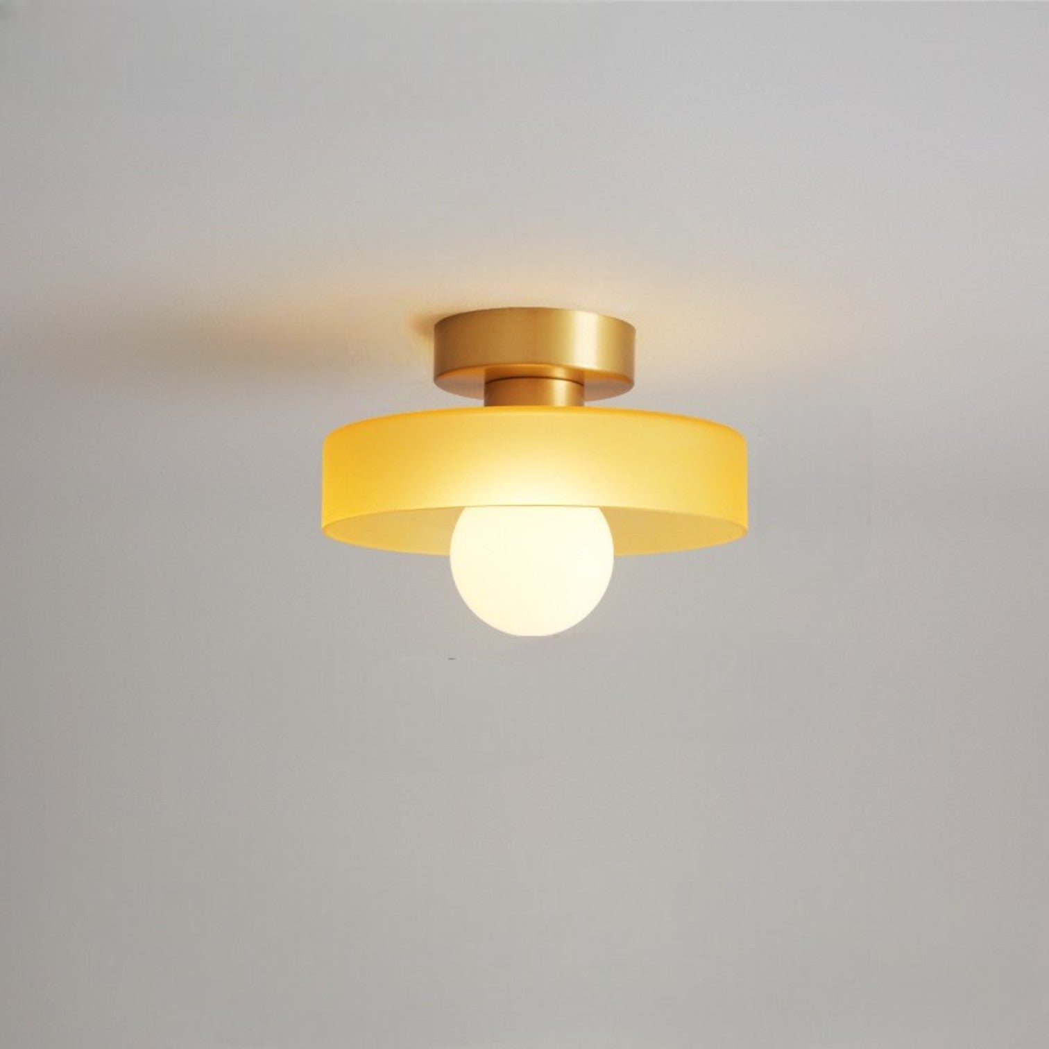 Franse Bauhaus Plafondlamp – Modernistische Elegantie met Warm Licht en Tijdloos Ontwerp-DeWoonVallei-Goud/oranje-DeWoonVallei
