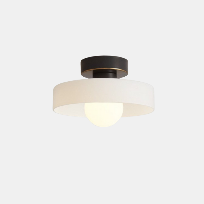 Franse Bauhaus Plafondlamp – Modernistische Elegantie met Warm Licht en Tijdloos Ontwerp-DeWoonVallei-Zwart/Wit-DeWoonVallei
