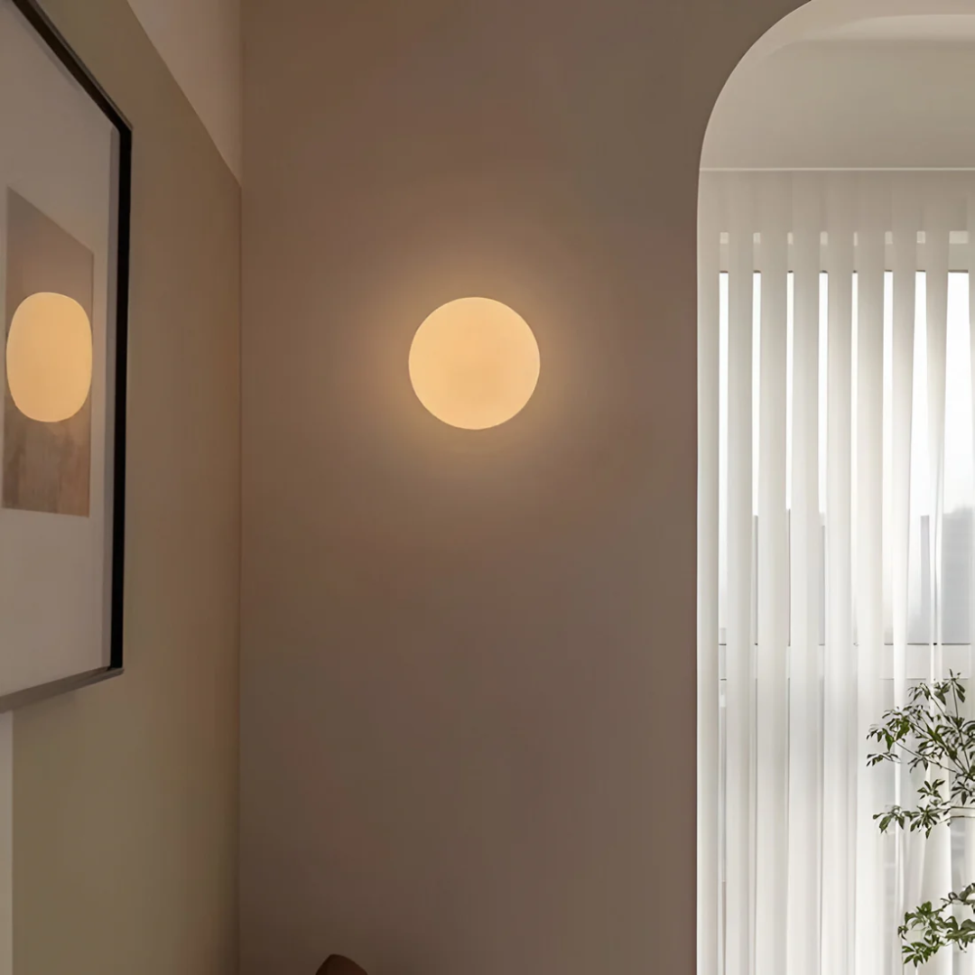 Glazen Wandlamp met Warm Licht en Minimalistisch Design-DeWoonVallei-⌀20cm-DeWoonVallei