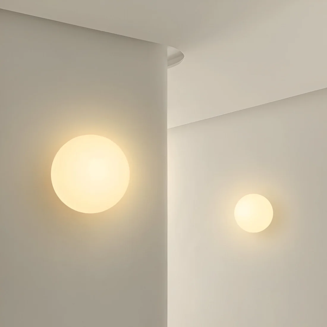 Glazen Wandlamp met Warm Licht en Minimalistisch Design-DeWoonVallei-DeWoonVallei