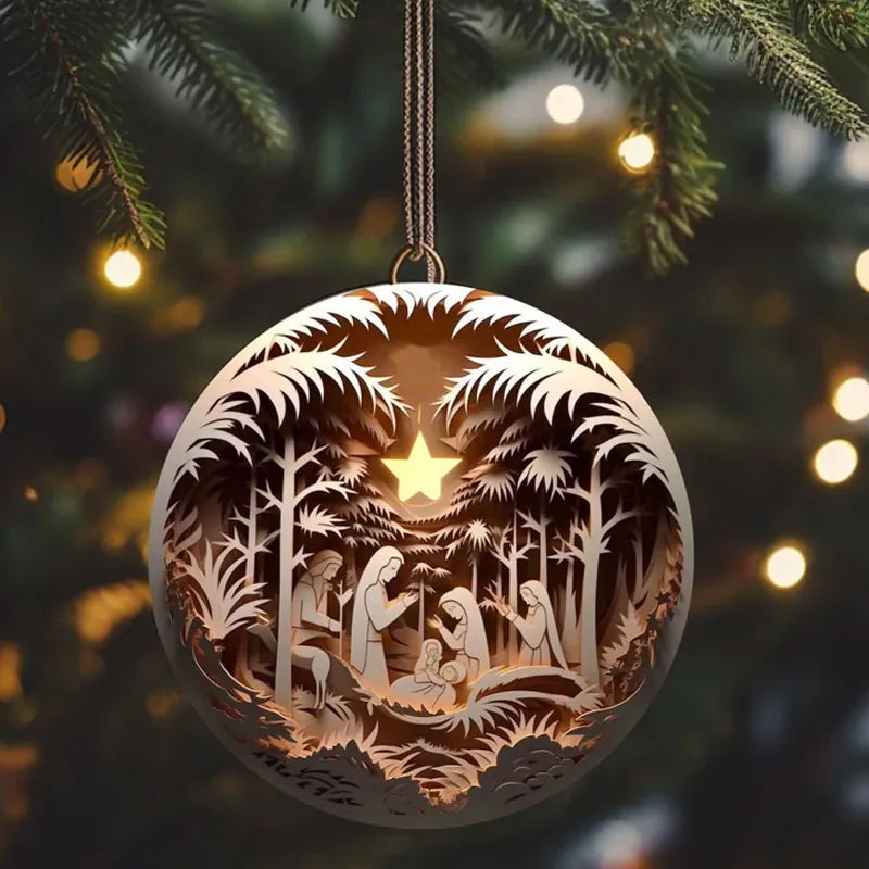 Keramische Kerstbal – Duurzame Feestdecoratie met Tijdloze Charme en Warme Kersts-Decoraties-DeWoonVallei-5-DeWoonVallei