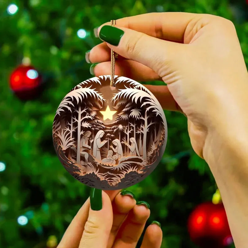 Keramische Kerstbal – Duurzame Feestdecoratie met Tijdloze Charme en Warme Kersts-Decoraties-DeWoonVallei-DeWoonVallei