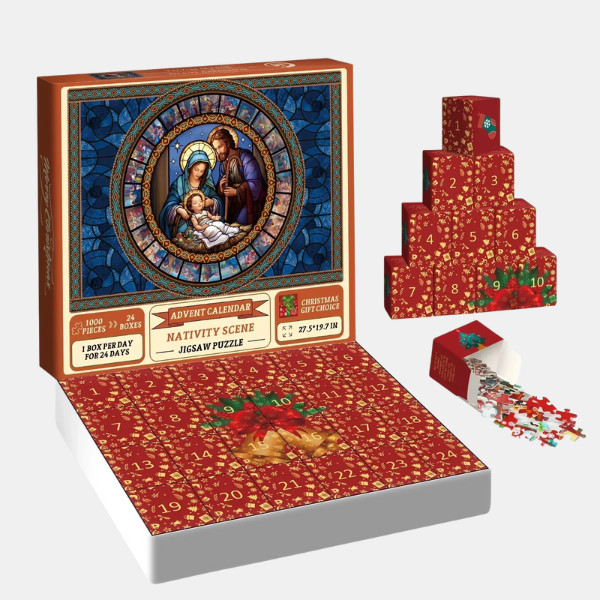 Kerst Puzzel Adventskalender 1000 Stukjes Dagelijks Plezier & Feestdecoratie-Holiday Puzzle-DeWoonVallei-DeWoonVallei