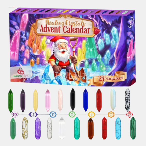Kerst Spirituele Kristallen Adventskalender 24 Mindfulness Stenen voor Innerlijke Rust-Advent calendar-DeWoonVallei-24 stuks-DeWoonVallei