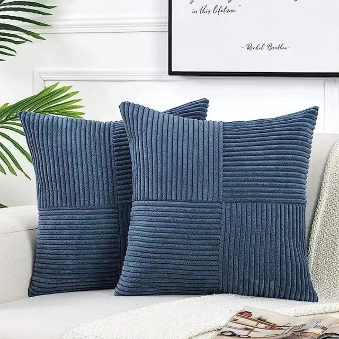 Luxe Sierkussen – Zachte Pluche Comfort & Tijdloze Stijl voor Woonkamer of Slaapkamer-DeWoonVallei-Blauw-DeWoonVallei