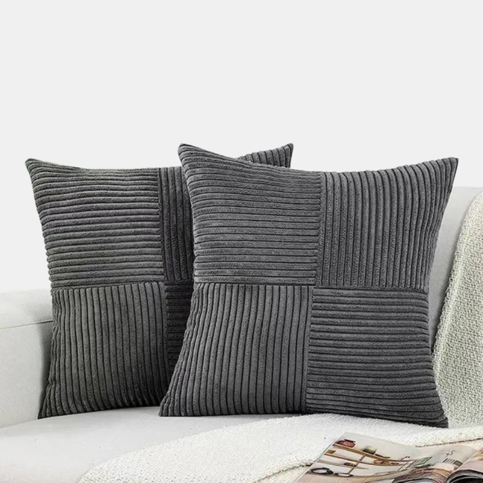 Luxe Sierkussen – Zachte Pluche Comfort & Tijdloze Stijl voor Woonkamer of Slaapkamer-DeWoonVallei-Donkergrijs-DeWoonVallei