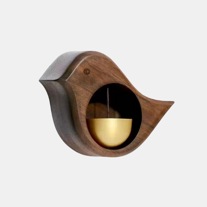 Melodieuze Deurbel van Koper en Hout – Rustgevende Klank en Tijdloze Elegantie voor een Harmonieuze Entree-Doorbell-DeWoonVallei-Vogel Walnoot-DeWoonVallei