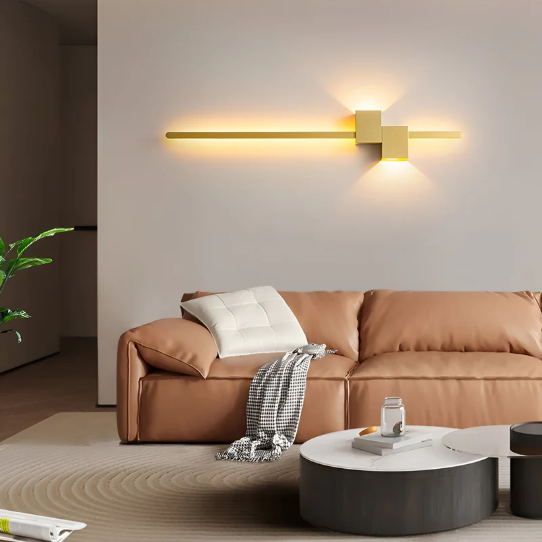 Minimalistische LED Wandlamp – Strak Design & Sfeervolle Verlichting voor Elke Ruimte-DeWoonVallei-Goud-60 cm-DeWoonVallei