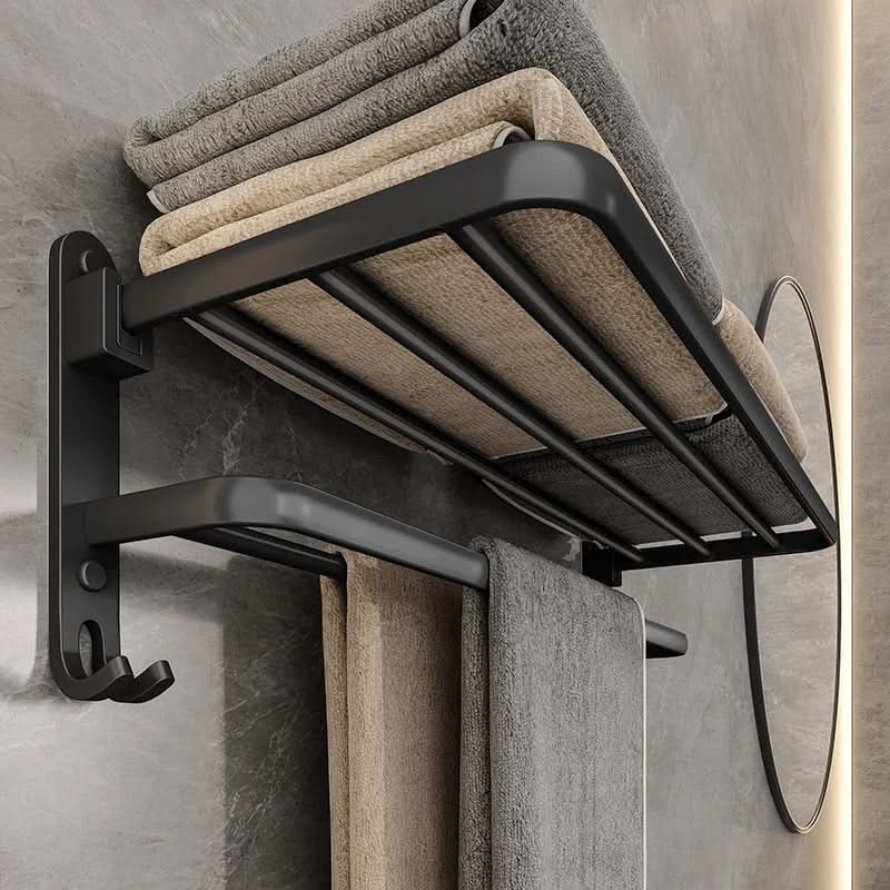 Moderne Aluminium Opklapbare Handdoekhouder voor Ruimtebesparende Elegantie-Bathroom-DeWoonVallei-DeWoonVallei