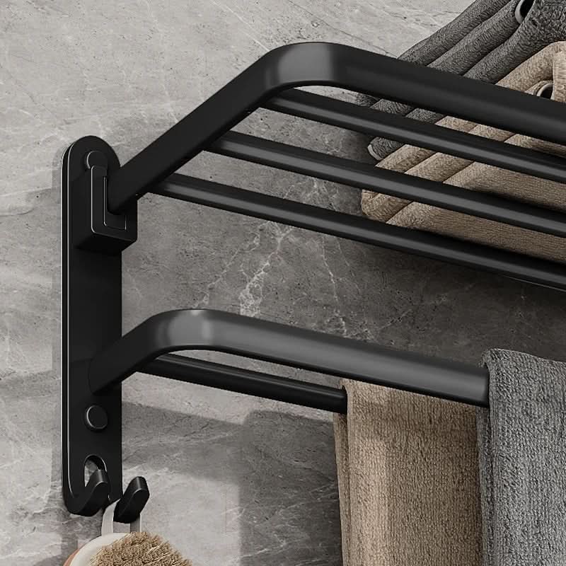 Moderne Aluminium Opklapbare Handdoekhouder voor Ruimtebesparende Elegantie-Bathroom-DeWoonVallei-DeWoonVallei