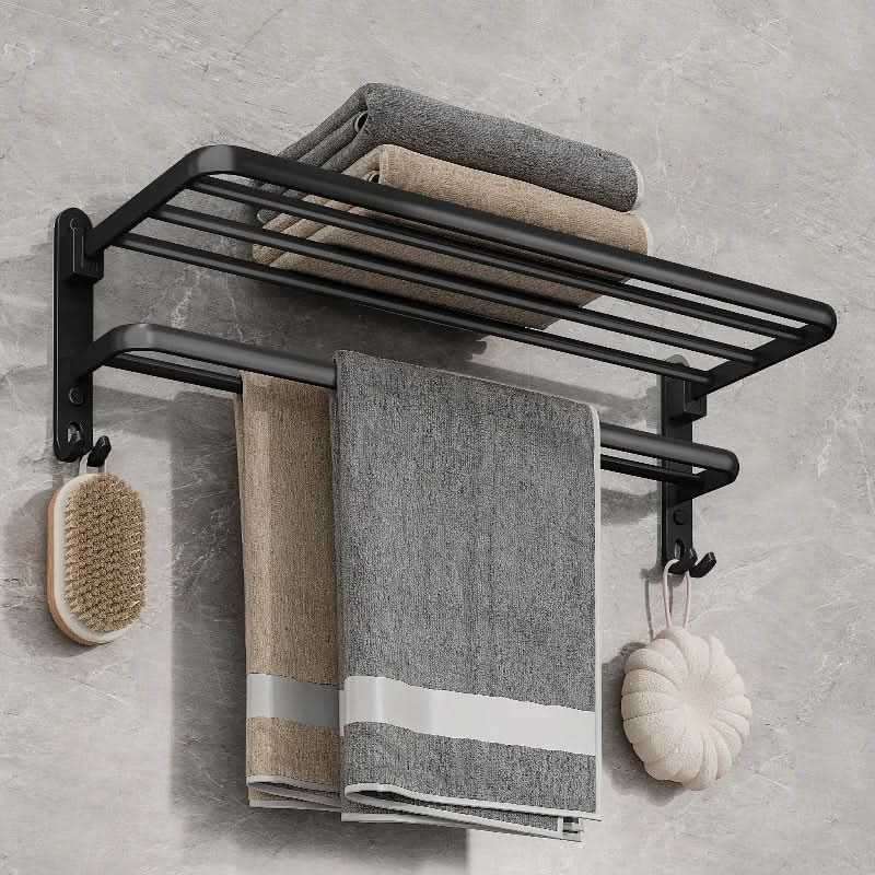 Moderne Aluminium Opklapbare Handdoekhouder voor Ruimtebesparende Elegantie-Bathroom-DeWoonVallei-DeWoonVallei