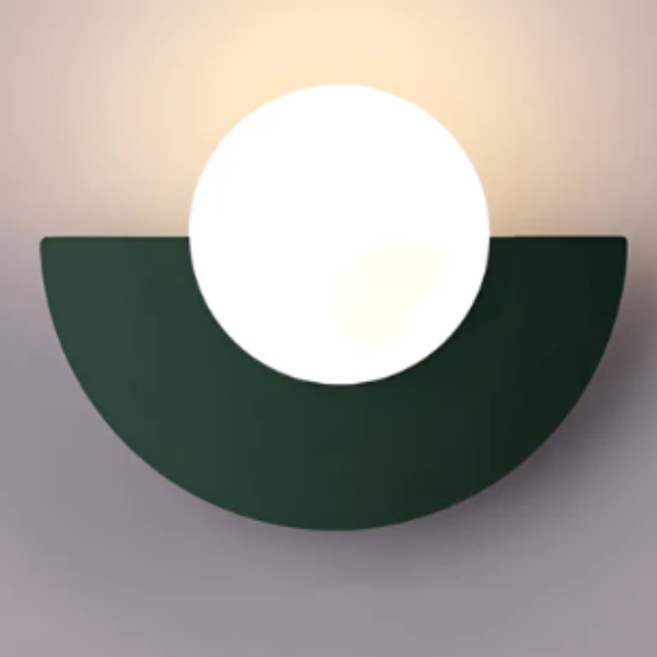 Moderne Gebogen Wandlamp met Elegante Zachte Gloed-Wall Light-DeWoonVallei-groen-warm licht-DeWoonVallei