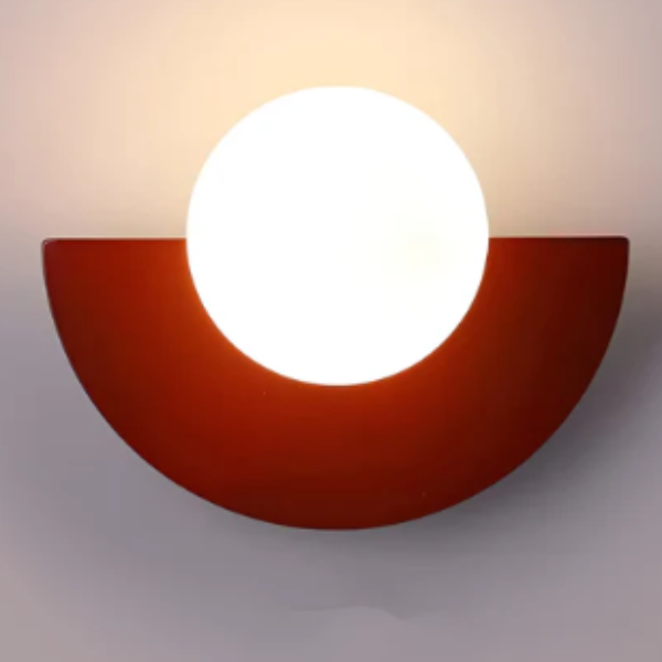 Moderne Gebogen Wandlamp met Elegante Zachte Gloed-Wall Light-DeWoonVallei-rood-warm licht-DeWoonVallei