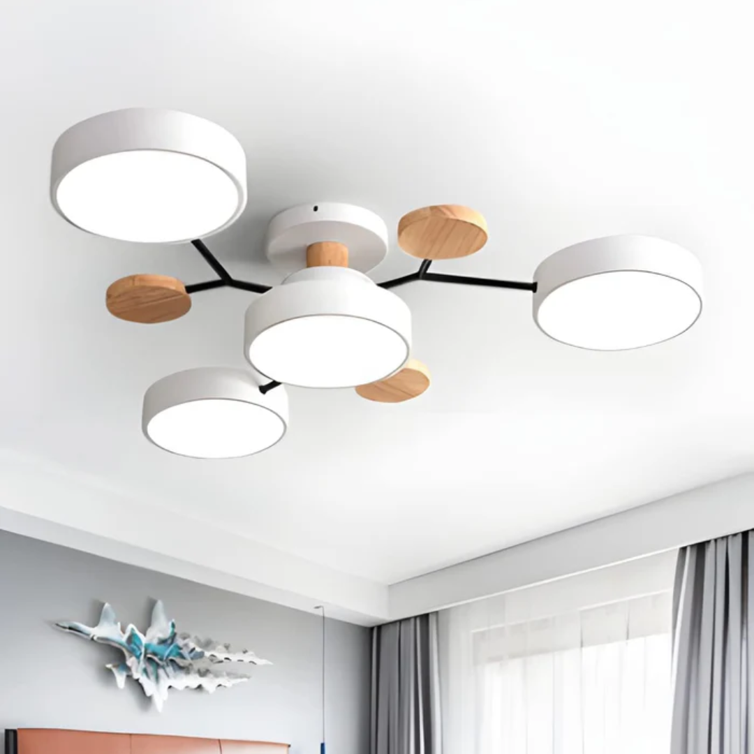 Moderne Ronde LED Plafondlamp met Meerkleurige Verlichting en Stijlvol Design-DeWoonVallei-Wit-4 Koppen (66 x 17cm)-DeWoonVallei