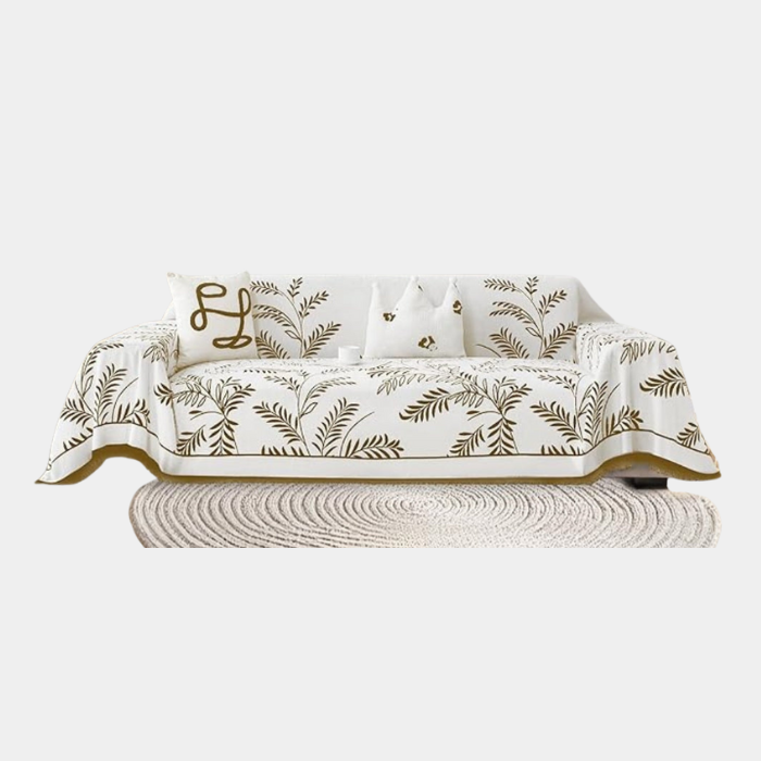 Natuur Chenille Sofahoes - Luxe Textuur & Rustige Woonkamerstijl-Home & Garden-DeWoonVallei-Bruin-180x260cm-DeWoonVallei
