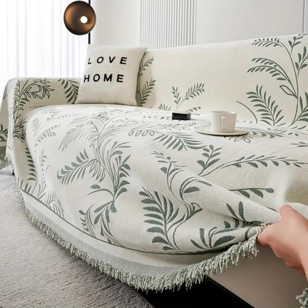 Natuur Chenille Sofahoes - Luxe Textuur & Rustige Woonkamerstijl-Home & Garden-DeWoonVallei-Groen-180x260cm-DeWoonVallei