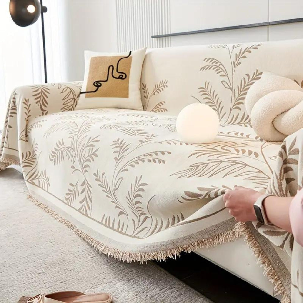 Natuur Chenille Sofahoes - Luxe Textuur & Rustige Woonkamerstijl-Home & Garden-DeWoonVallei-Khaki-180x260cm-DeWoonVallei