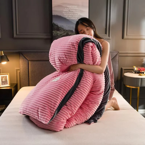 Premium Fluwelen Fleece Beddenset Zacht, Warm & Gezellig Dekbedovertrek voor Diepe Slaapcomfort-Bedding-DeWoonVallei-DeWoonVallei