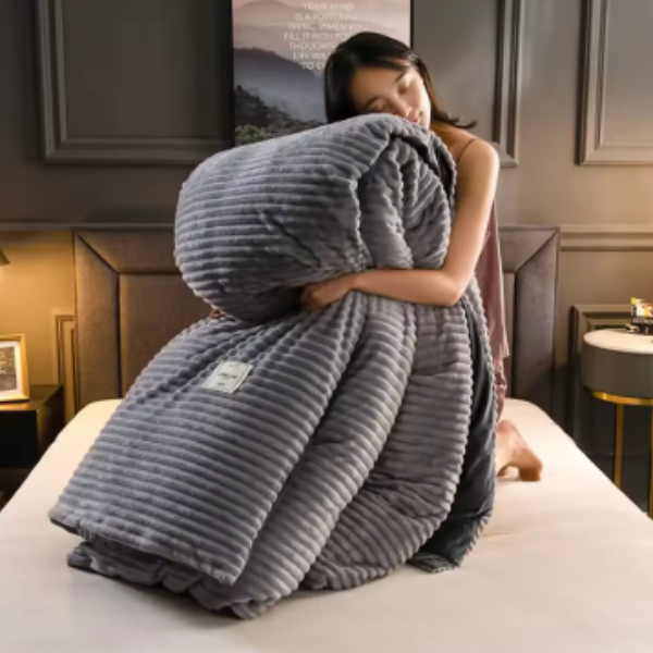 Premium Fluwelen Fleece Beddenset Zacht, Warm & Gezellig Dekbedovertrek voor Diepe Slaapcomfort-Bedding-DeWoonVallei-DeWoonVallei