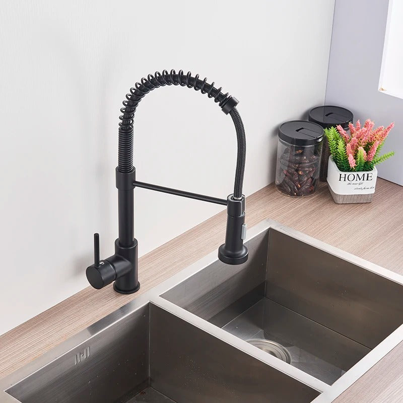 Professionele Keukenkraan met Uittrekbare Sproeikop – RVS Design voor Flexibiliteit & Stijl-DeWoonVallei-DeWoonVallei