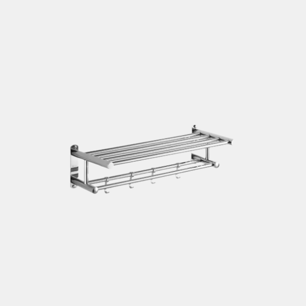 RVS Wandhanddoekrek Ruimtebesparende Moderne Badkamer Organizer-Bathroom-DeWoonVallei-40cm-DeWoonVallei