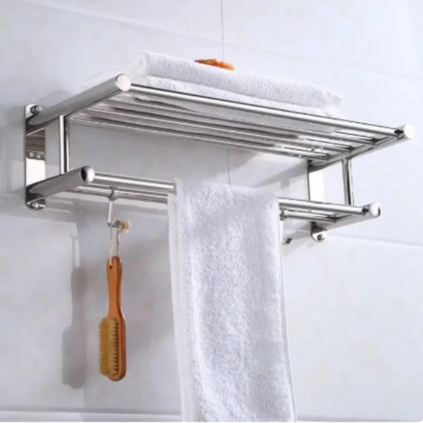 RVS Wandhanddoekrek Ruimtebesparende Moderne Badkamer Organizer-Bathroom-DeWoonVallei-DeWoonVallei