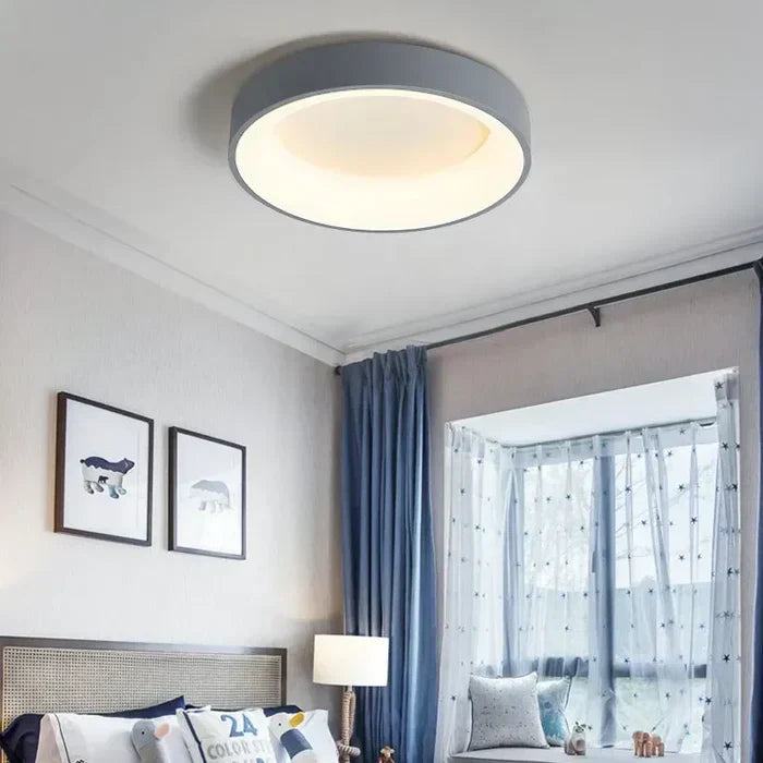 Ronde LED-Plafondlamp met Scandinavisch Design en Energiezuinige Verlichting-DeWoonVallei-Grijs-Koud wit-30CM-DeWoonVallei