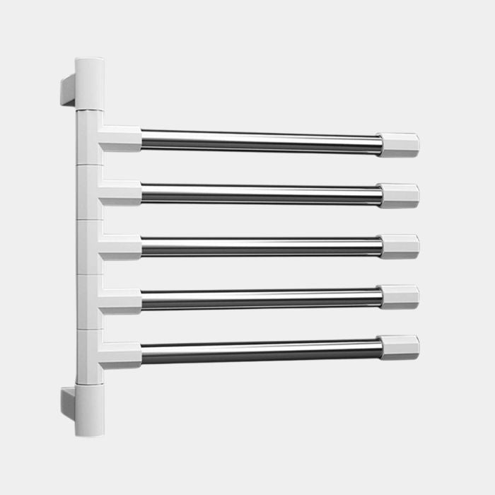 Roterende Wand Handdoekhouder – Slim Opbergsysteem & Ruimtebesparend Design-Bathroom-DeWoonVallei-Wit-5 Staven-DeWoonVallei